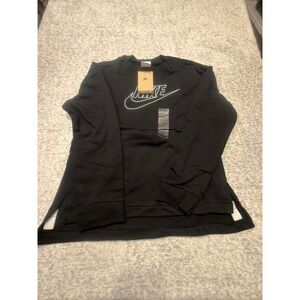 Nike Youth Black Long Sleeve Crewneck Sweatshirt Move to Zero Size L NWT
